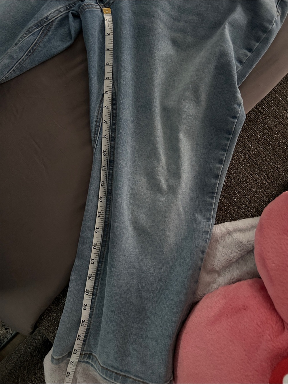 Judy Blue Light Blue Double Button Cropped Jeans - High Waisted Wide Leg - Picture 6 of 7